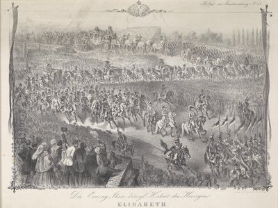 Ingresso di Sua Altezza Reale la Duchessa Elisabetta in Baviera a Vienna nel 1854 da Unbekannt Unbekannt